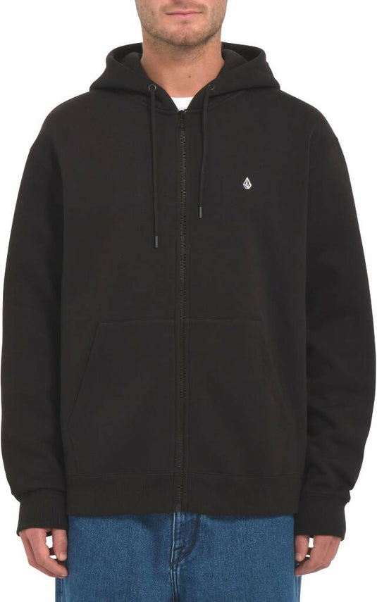 Volcom Men's Single Stone Zip Hoodie Black A4832500-BLK