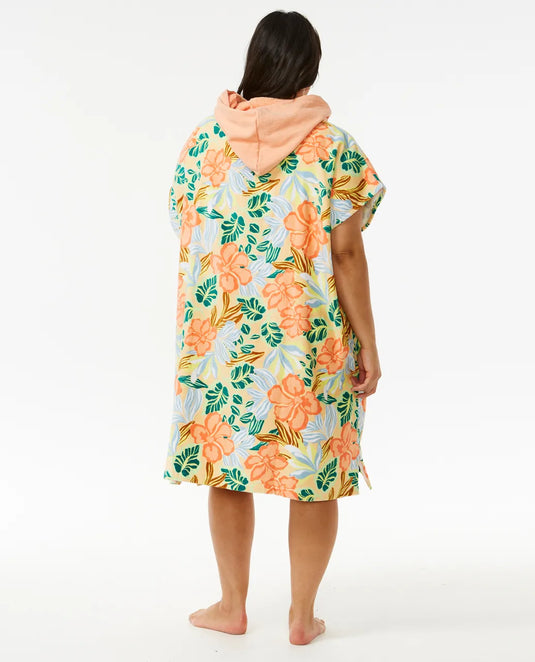 Rip Curl Women's Mixed hooded Poncho Light Orange 00VWTO-3473