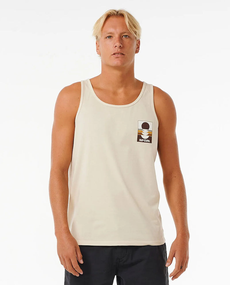 Load image into Gallery viewer, Rip Curl Men&#39;s Surf Revival Peaking Tank Vintage White 0F7MTE-8861
