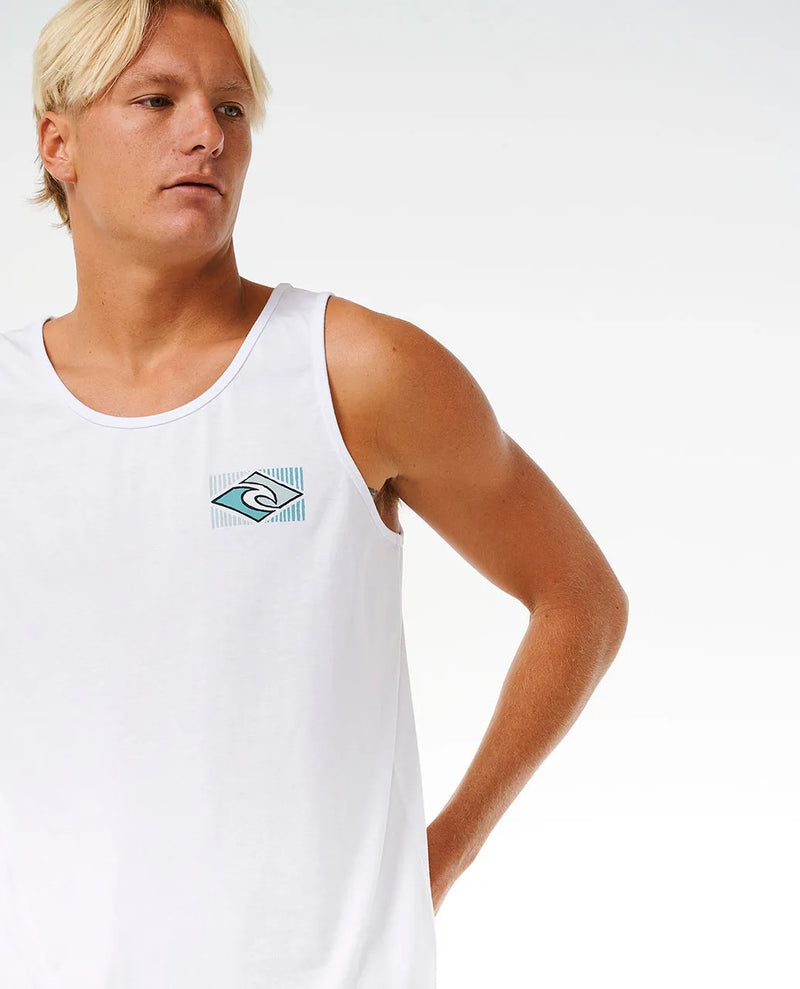 Load image into Gallery viewer, Rip Curl Men&#39;s Traditions Tank Vintage Optical White 0F9MTE-3262
