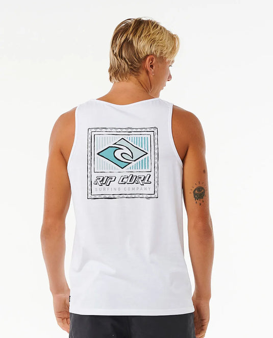 Rip Curl Men's Traditions Tank Vintage Optical White 0F9MTE-3262
