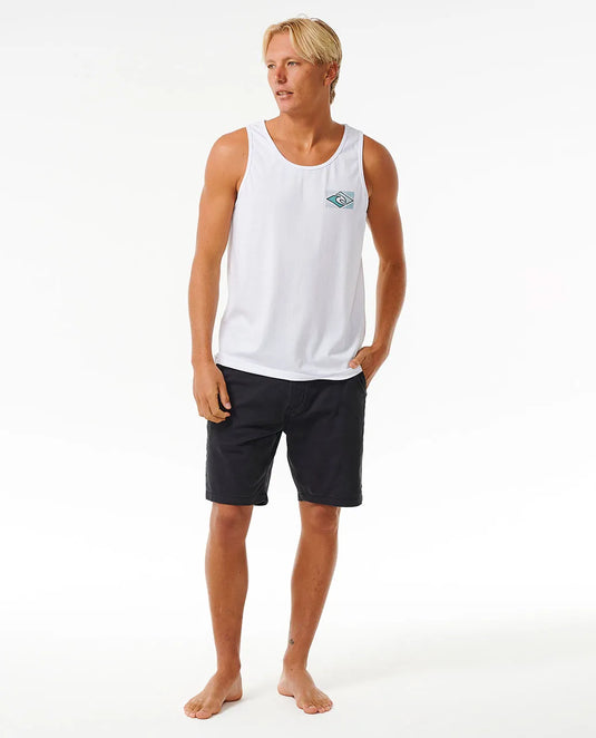 Rip Curl Men's Traditions Tank Vintage Optical White 0F9MTE-3262