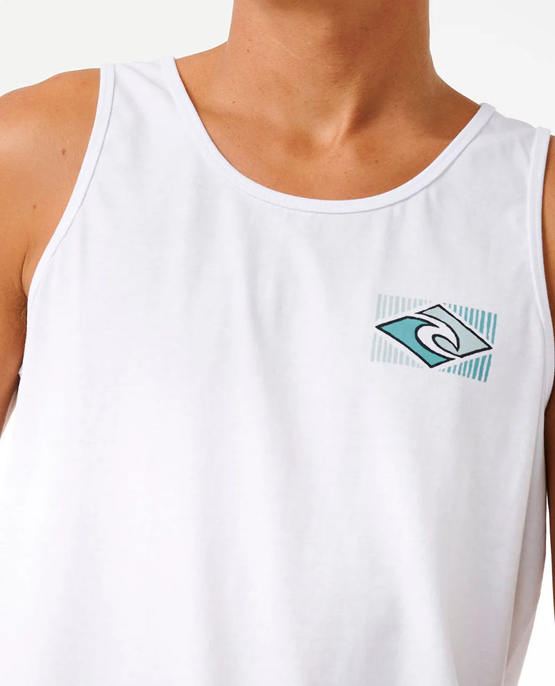 Load image into Gallery viewer, Rip Curl Men&#39;s Traditions Tank Vintage Optical White 0F9MTE-3262
