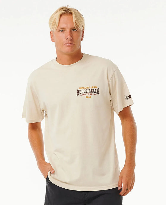 Rip Curl Men's Pro Bells Beach 2024 Line Up T-Shirt Vintage White 0FEMTE-8861