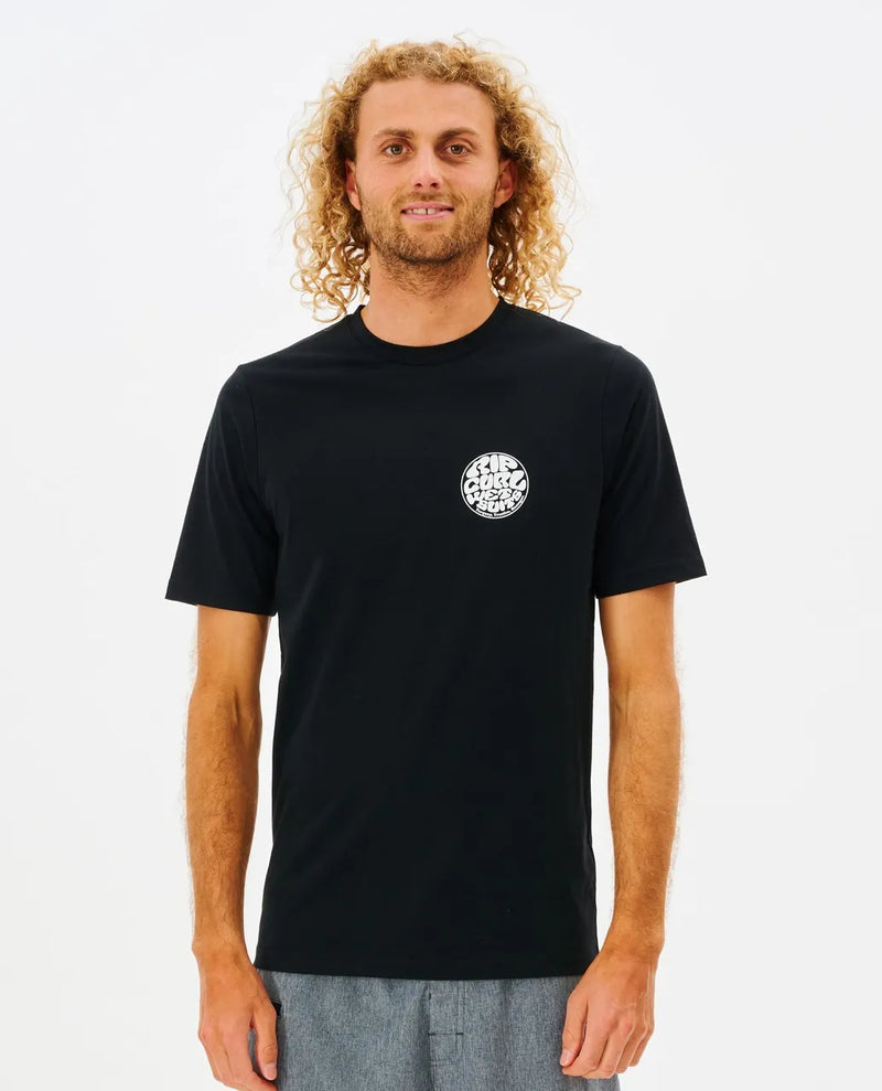 Load image into Gallery viewer, Rip Curl Men&#39;s Icons Of Surf Short Sleeve UV T-Shirt Black 12FMRV-0090
