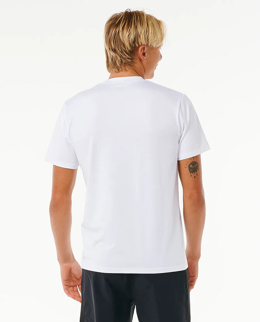 Rip Curl Men's Stapler UPF Short Sleeve T-Shirt White 14UMRV-1000