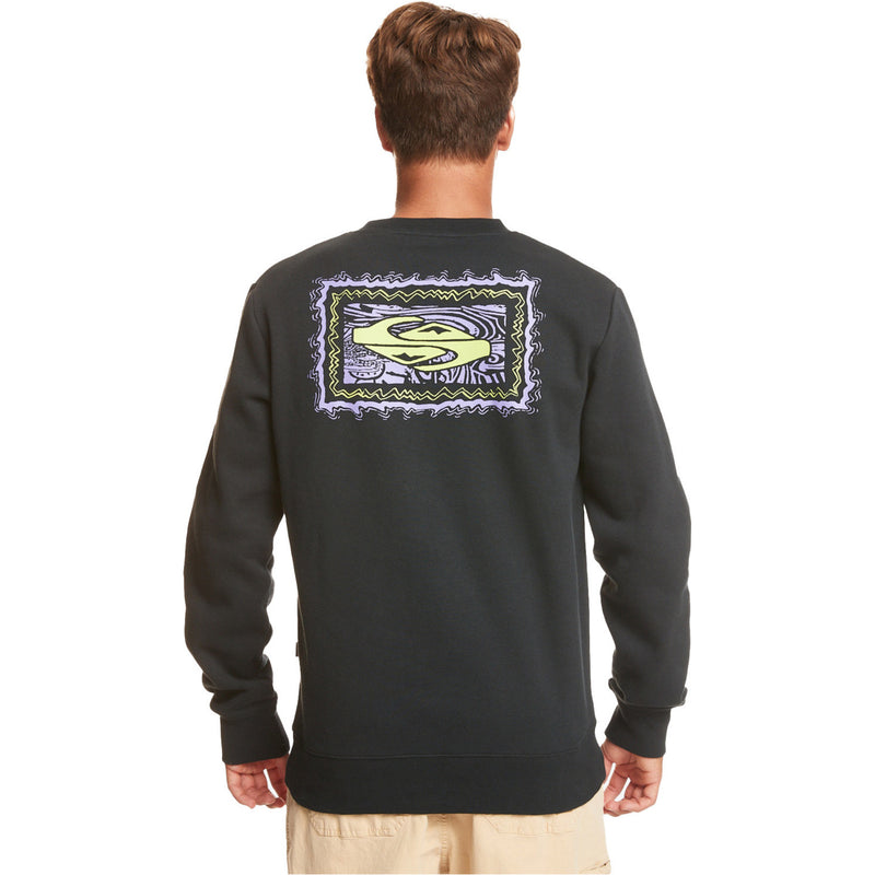 Load image into Gallery viewer, Quiksilver Surf The Earth Sweatshirt Black EQYFT04833-KVJ0
