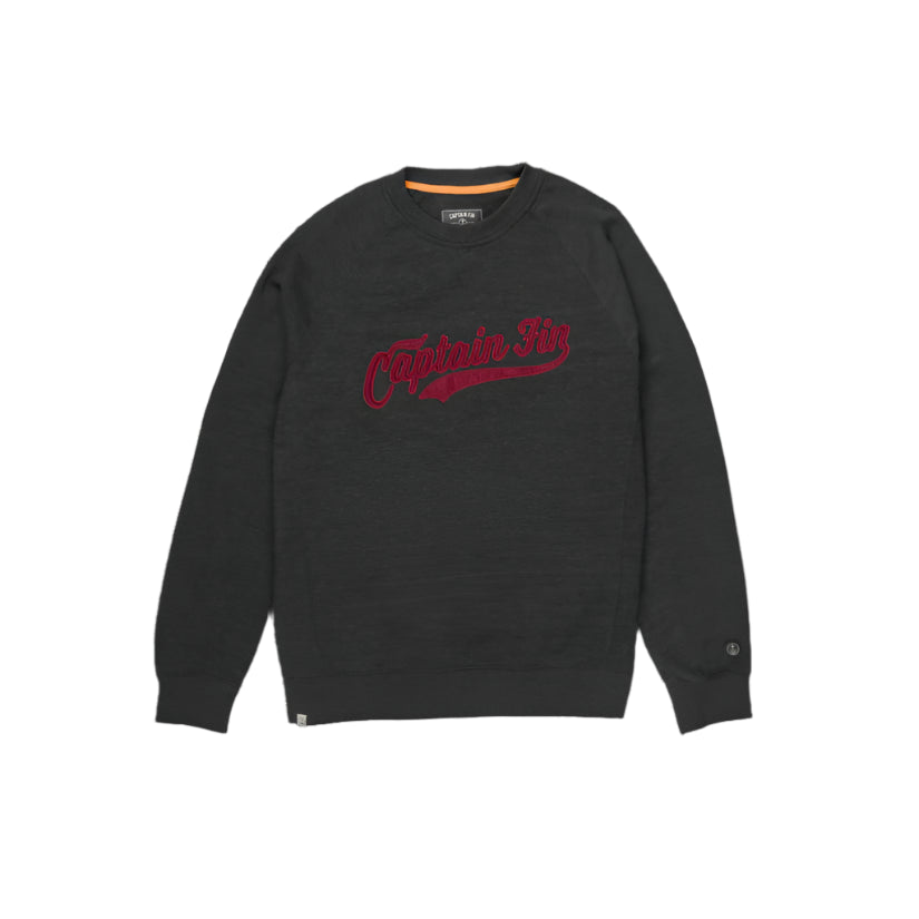 Captain Fin Men's Day Skipper Crew Sweatshirt Black Heather