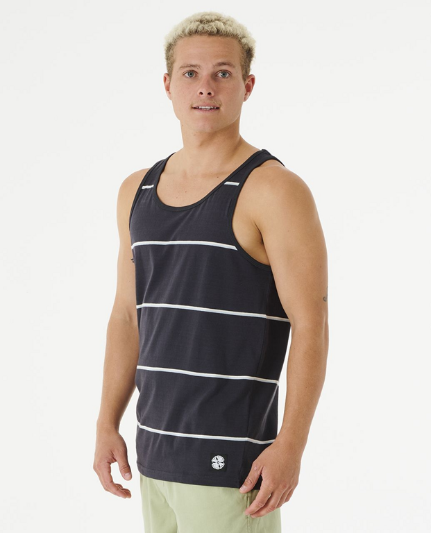 Load image into Gallery viewer, Rip Curl Men&#39;s SWC Rails Tank Top Washed Black 04MMTE-8264
