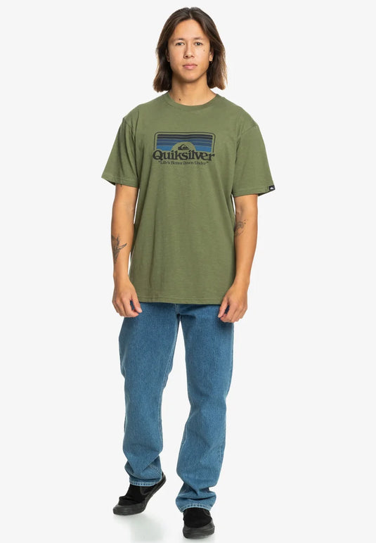 Quiksilver Men's Step Inside Regual Fit T-Shirt Green EQYZT07678-GPH0