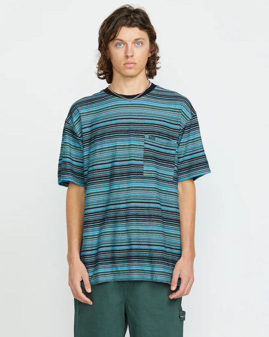 Volcom Men's Slide Stone T-Shirt Dark Black Heather A0112502_DBH