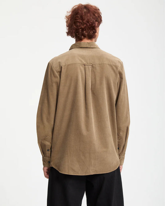 Volcom Men's Zander Long Sleeve Shirt Teak A0532410_TEK