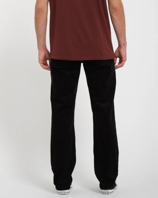Volcom Men's Solver 5 Pocket Corduroy Trousers Black A1132312_BLK