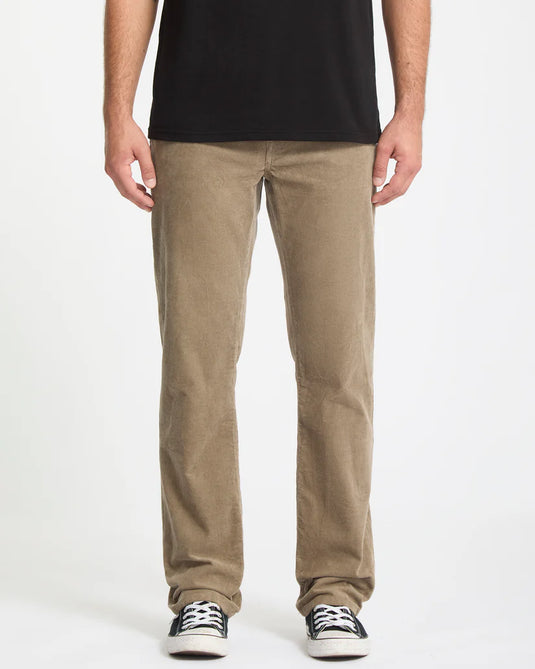 Volcom Men's Solver 5 Pocket Corduroy Trousers Brindle A1132312_BNL