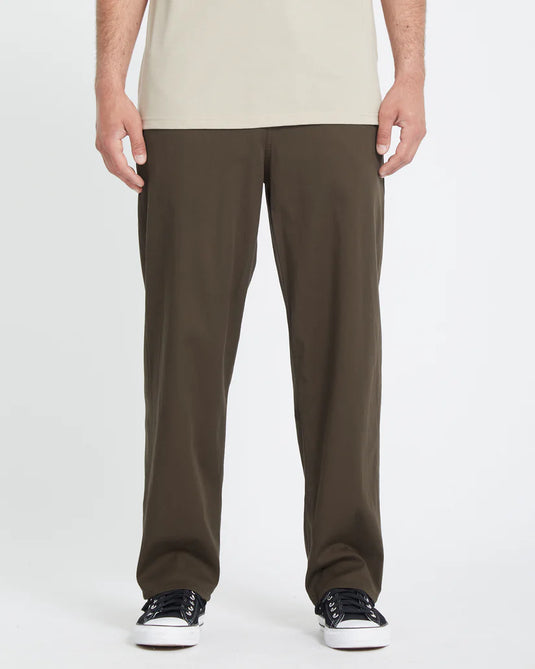 Volcom Men's Freazy Loos Elasticated Waist Pants Wren A1232408_WRE