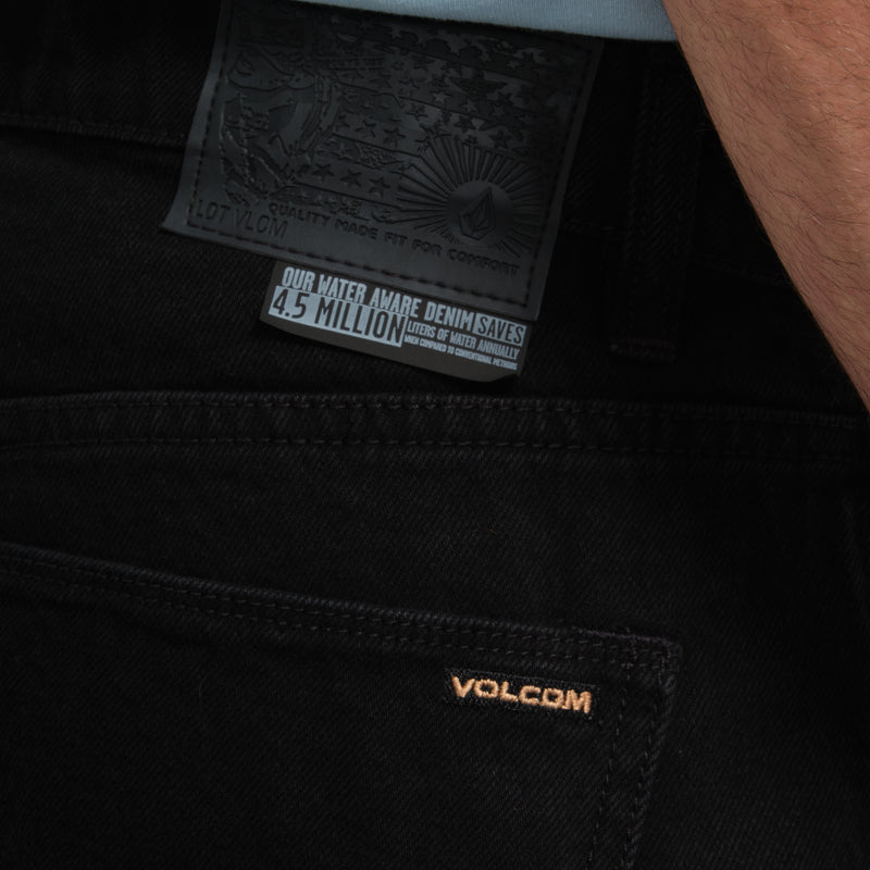 Load image into Gallery viewer, Volcom Modown Tapered Denim Black A1932102-BLK
