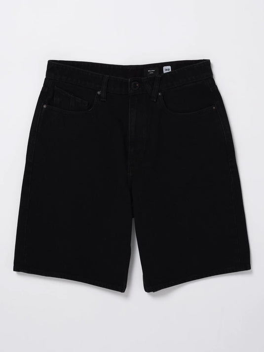 Volcom Men's Billow Denim Relaxed Fit Shorts Black A2012200_BLK