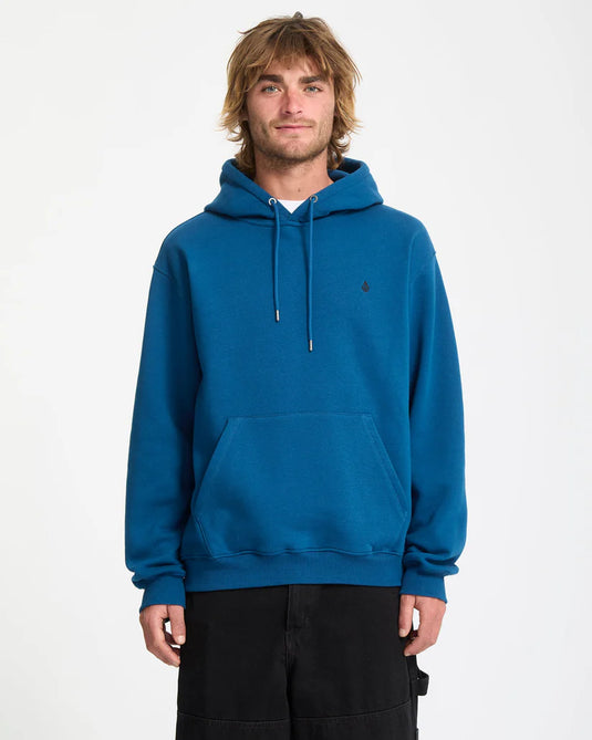 Volcom Men's Single Stone Hoodie Cosmic Blue A4112514-COS