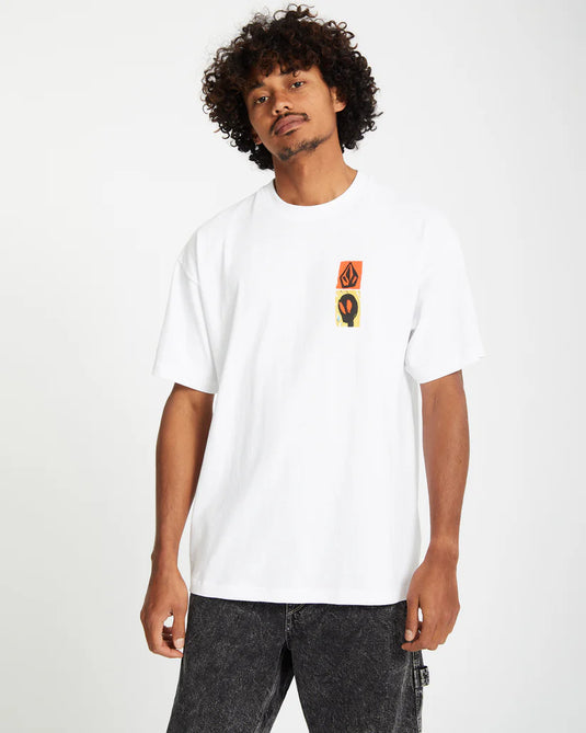 Volcom Men's Gonyvaders T-Shirt White A4312556_WHT