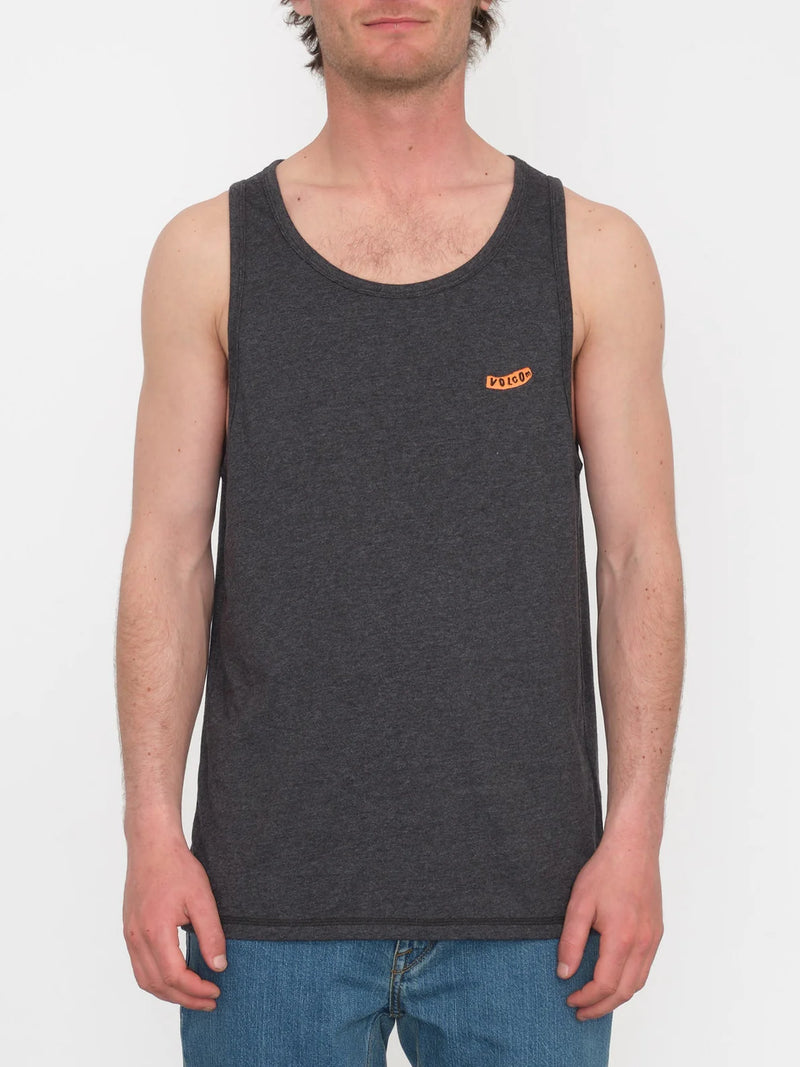 Load image into Gallery viewer, Volcom Men&#39;s Pistol Stone Classic Fit Tank Top Heather Black A4512402_HBK
