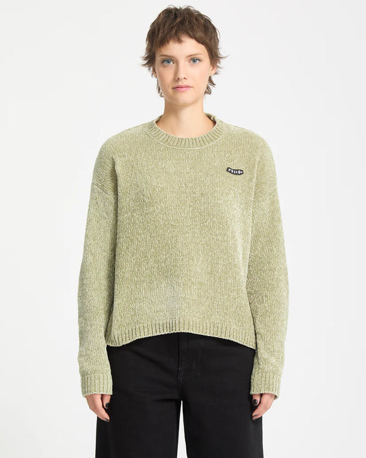Volcom Womens' Bubble Tease Sweater Green Tea B0742300_GRT