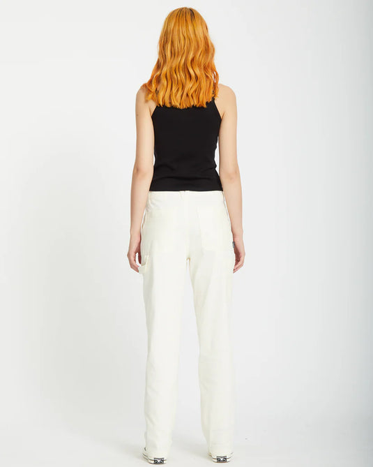 Volcom Women's Stone Kraft Pants Star White B1112401_SWH