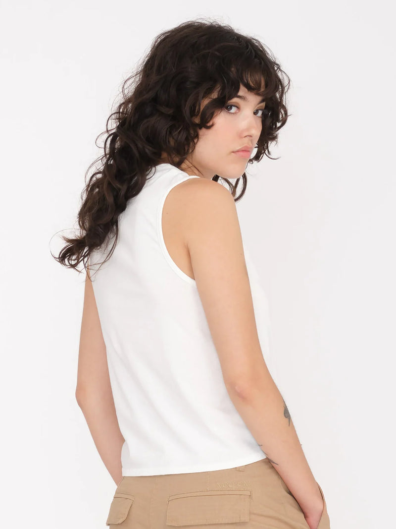 Load image into Gallery viewer, Volcom Women&#39;s Arthur Longo Tank Top Star White B4512407_SWH
