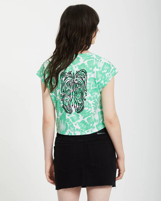 Volcom Women's Alix Boxy T-Shirt Jade B4512502_JDE