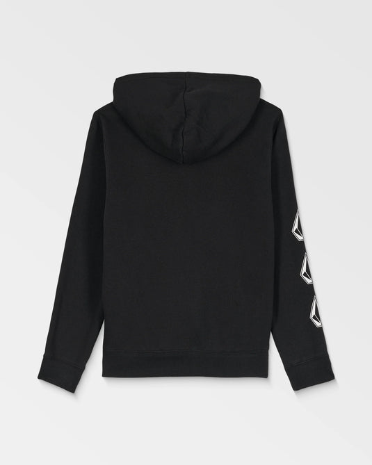 Volcom Kids Iconic Stone Gid Zip Hoodie Black C4832500-BLK