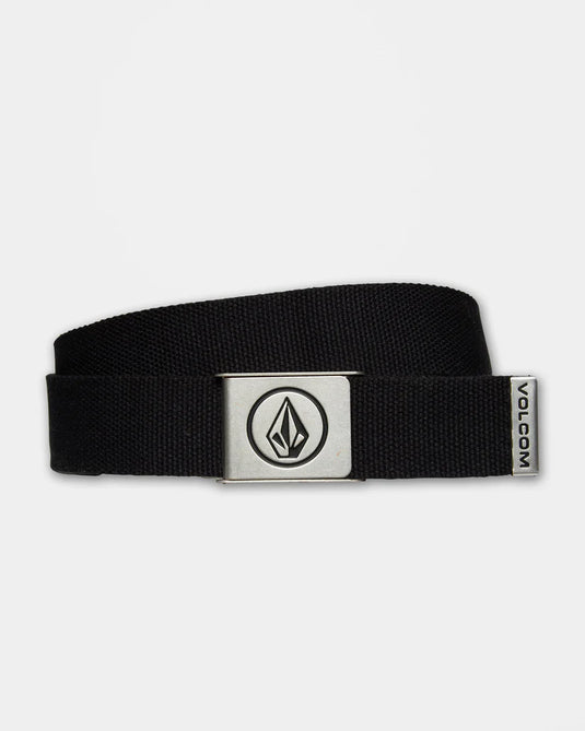 Volcom Men's Circle Web Belt Black D5932102_BLK