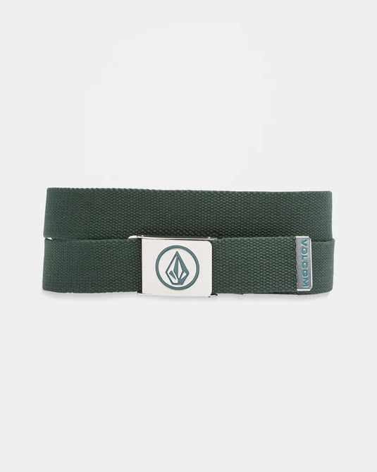 Volcom Men's Circle Web Belt Scarab D5932102_SCB