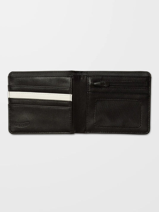 Volcom Men's Slim Stone Large Wallet Black D6032055_BLK