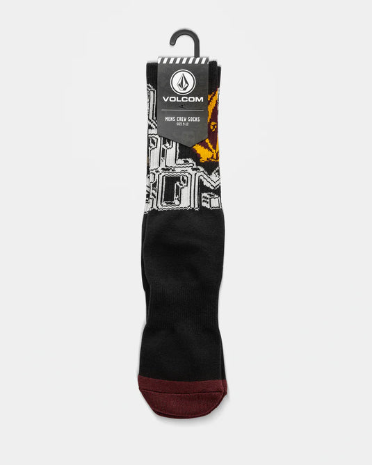 Volcom Men's Callum Rooney Socks Black D6332500_BLK