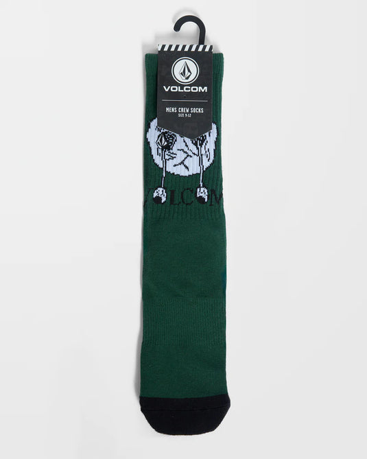Volcom Men's Heavy Tone Socks Vineyard Green D6332504_VYG