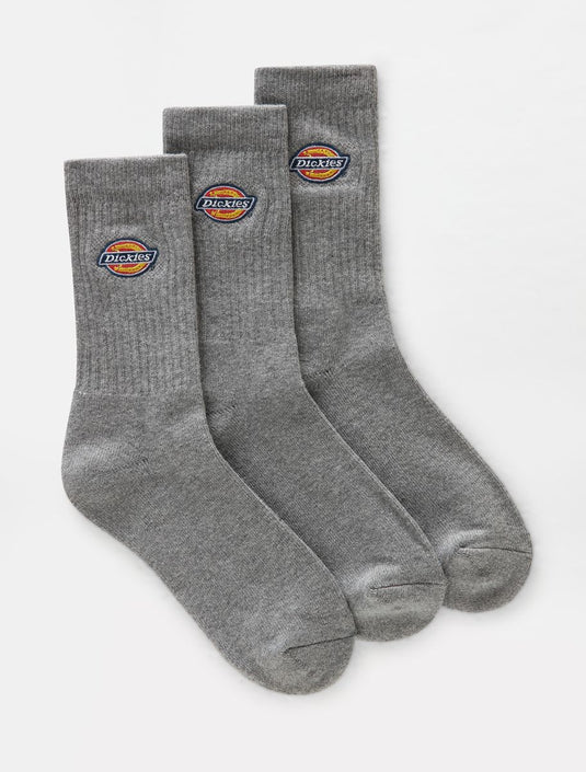 Dickies Unisex Valley Grove Socks Grey (3 Pairs) DK0A4X82GYM