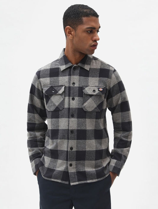 Dickies Men's Sacramento Shirt Grey Melange DK0A4XDZGYM