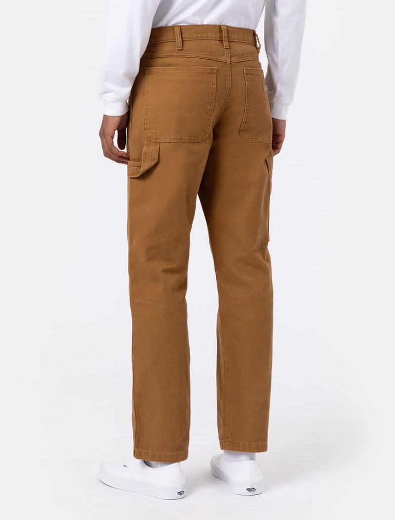 Load image into Gallery viewer, Dickies Men&#39;s Duck Canvas Carpenter Straight Fit Pants Stone Washed Brown Duck DK0A4XIFC41
