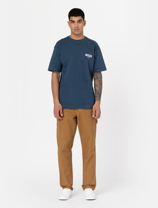 Dickies Men's Duck Canvas Carpenter Straight Fit Pants Stone Washed Brown Duck DK0A4XIFC41