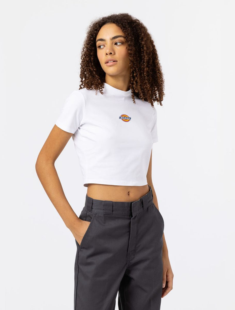Load image into Gallery viewer, Dickies Women&#39;s Maple Valley Slim Fit T-Shirt White DK0A4XPOWHX
