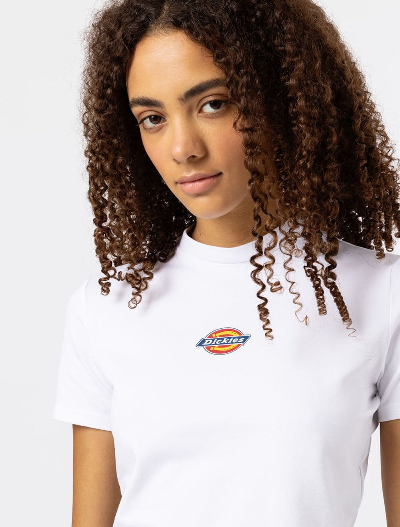 Load image into Gallery viewer, Dickies Women&#39;s Maple Valley Slim Fit T-Shirt White DK0A4XPOWHX
