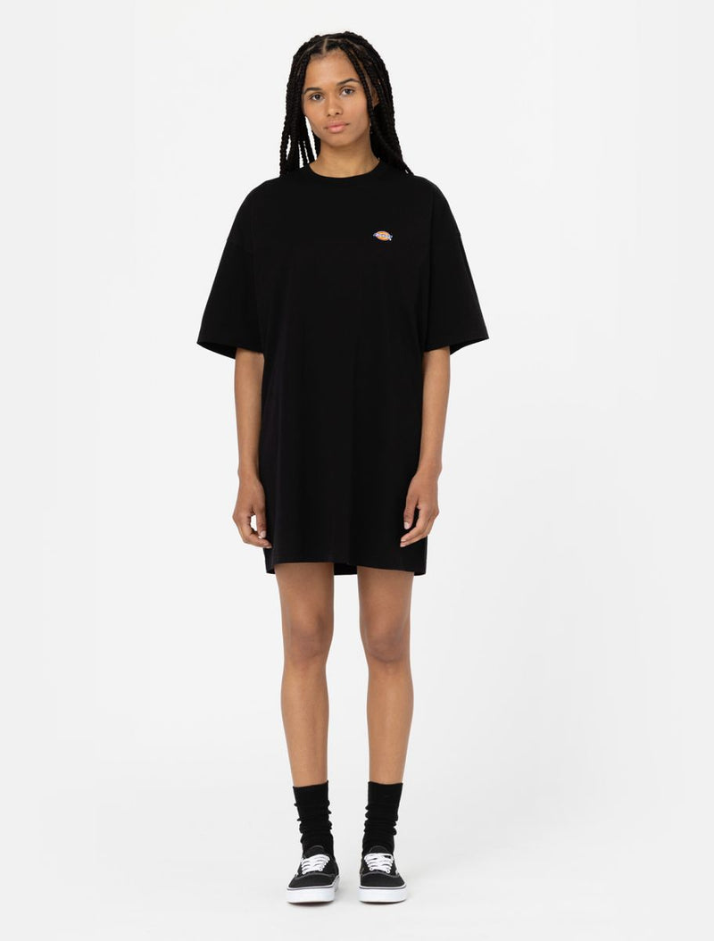 Load image into Gallery viewer, Dickies Women&#39;s Mapleton Relaxed Fit T-Shirt Dress Black DK0A4Y6JBLK1
