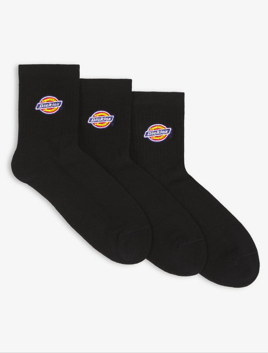 Dickies Unisex Mid Valley Grove Socks Black (3 Pairs) DK0A4Y9OBLK