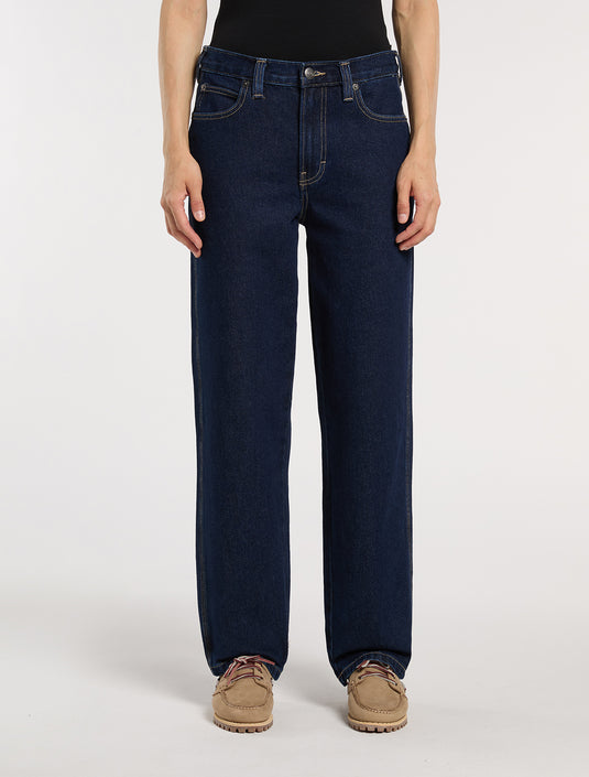 Dickies Women's Farner Relaxed Straight Jeans Dark Blue DK0A87NN0DD