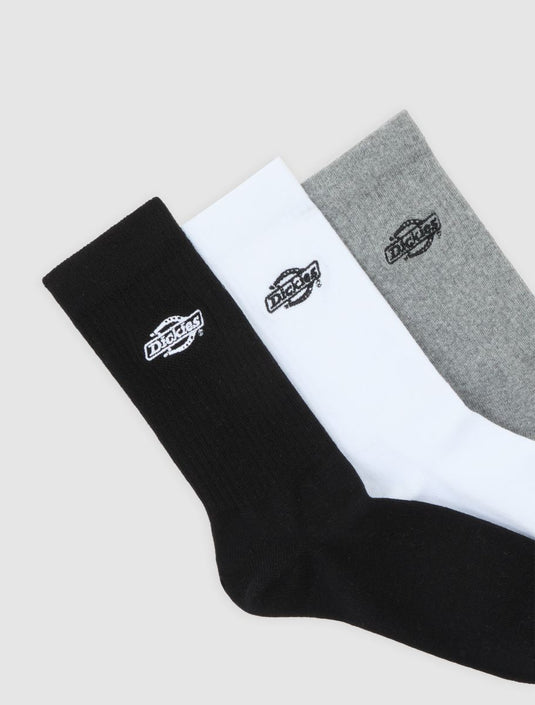 Dickies Unisex Summerdale (3 Pairs) Socks White DK0A88QJWHX