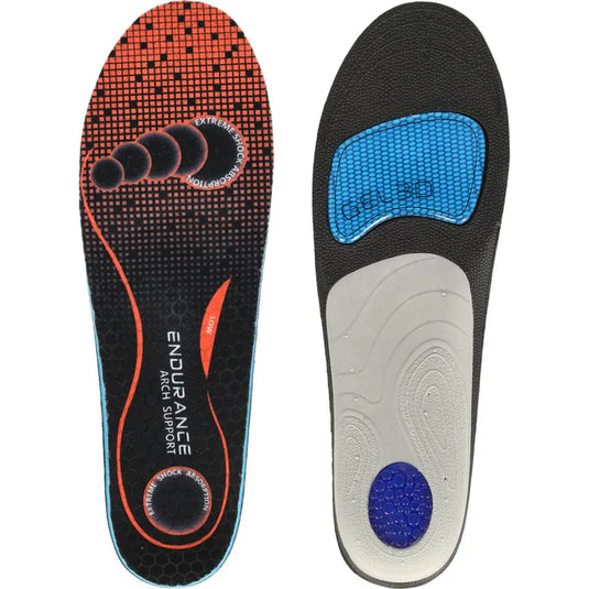 Endurance Unisex Anti-Slip Arch Support Low Insole Black E184361-1001