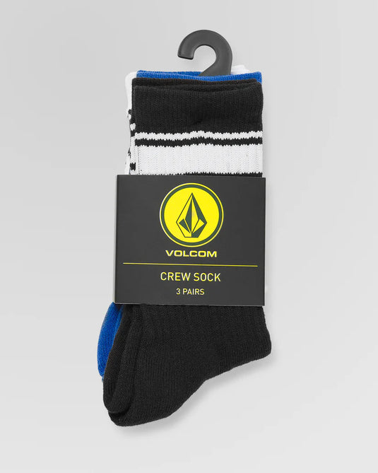 Volcom Kids Full Stone Socks (3 Pack) Multi F6332431_MLT