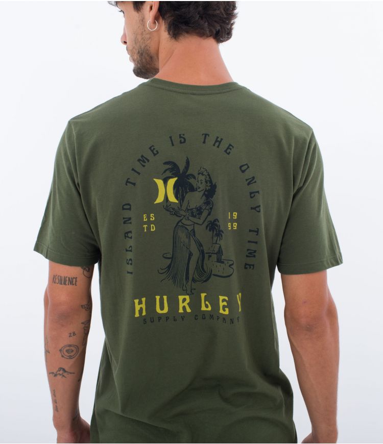 Load image into Gallery viewer, Hurley Everyday Island Time Charcoal Fern T-Shirt MTS0037510-H3007
