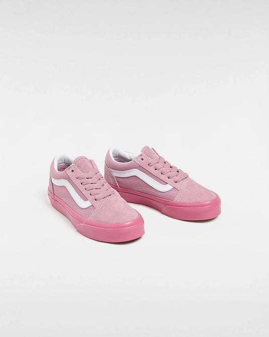 Vans Kid's Old Skool Shoes Glossy Sidewall Pink VN0005WVPNK