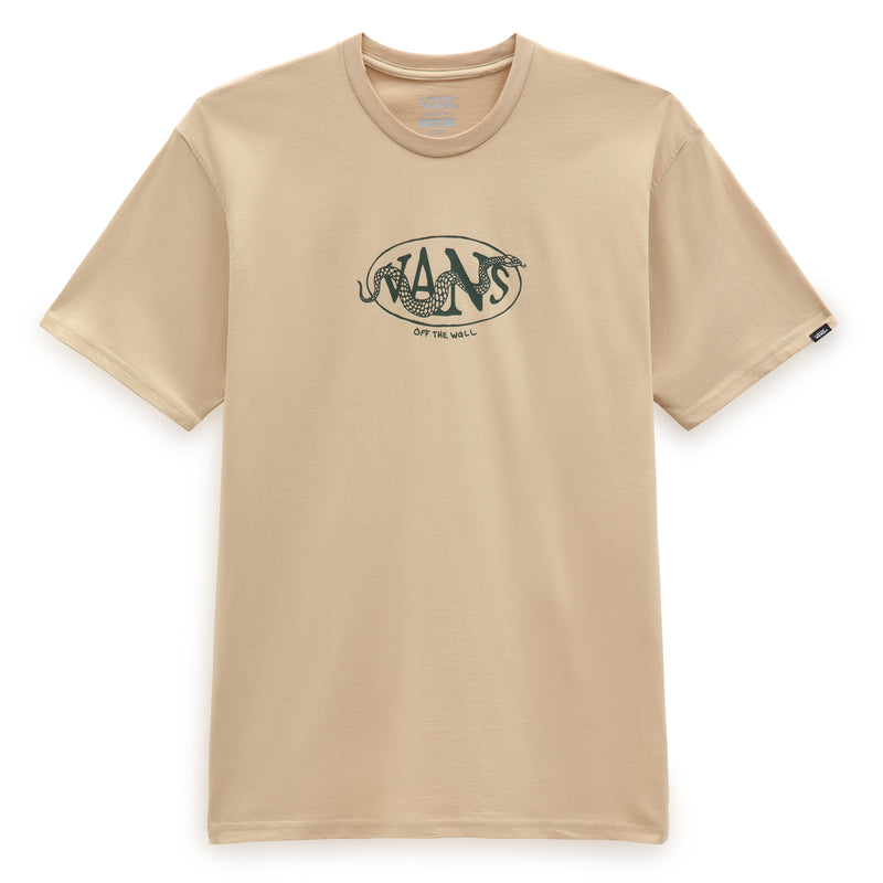 Load image into Gallery viewer, Vans Snaked Center Logo T-shirt Taos Taupe VN0008RVYUU
