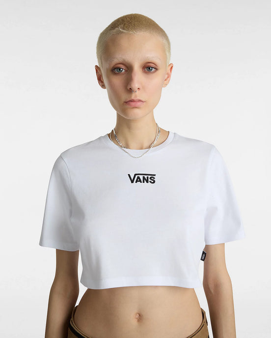 Vans Women's Flying V Crew Crop T-Shirt White VN000GFFWHT